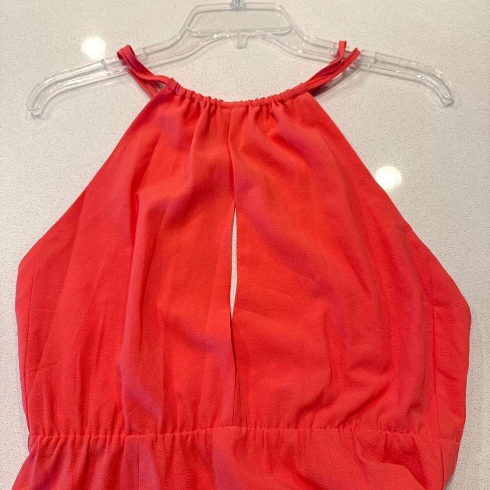 Lovers + Friends Coral Pink Maxi Dress! NWT! Slits and cross back style! - Picture 3 of 11